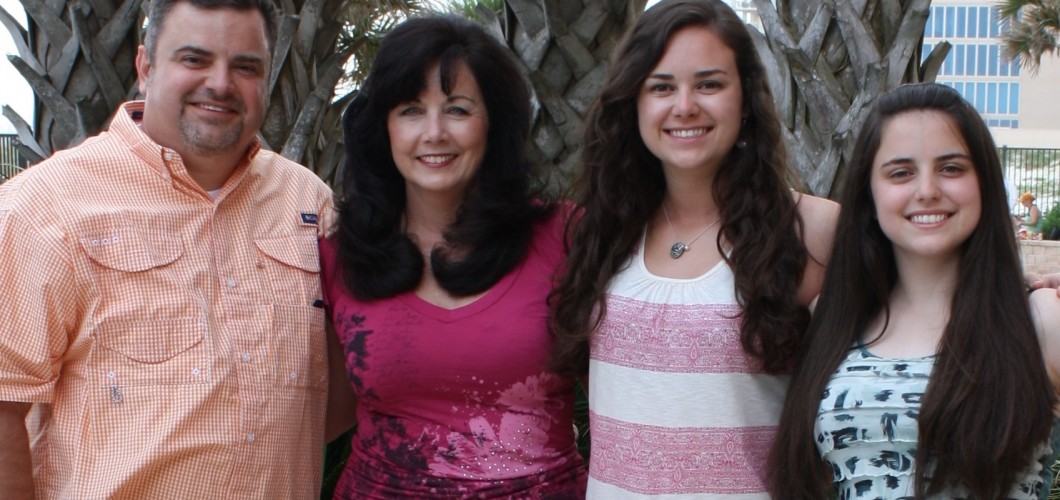 My lovely family at Orange Beach, Alabama.